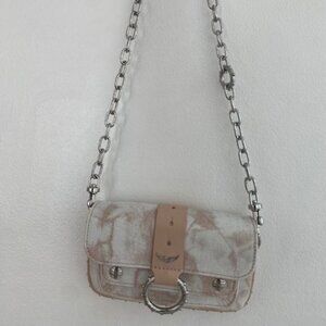 Zadig and Voltaire Rock Quilted Cream Tie Dye bag
